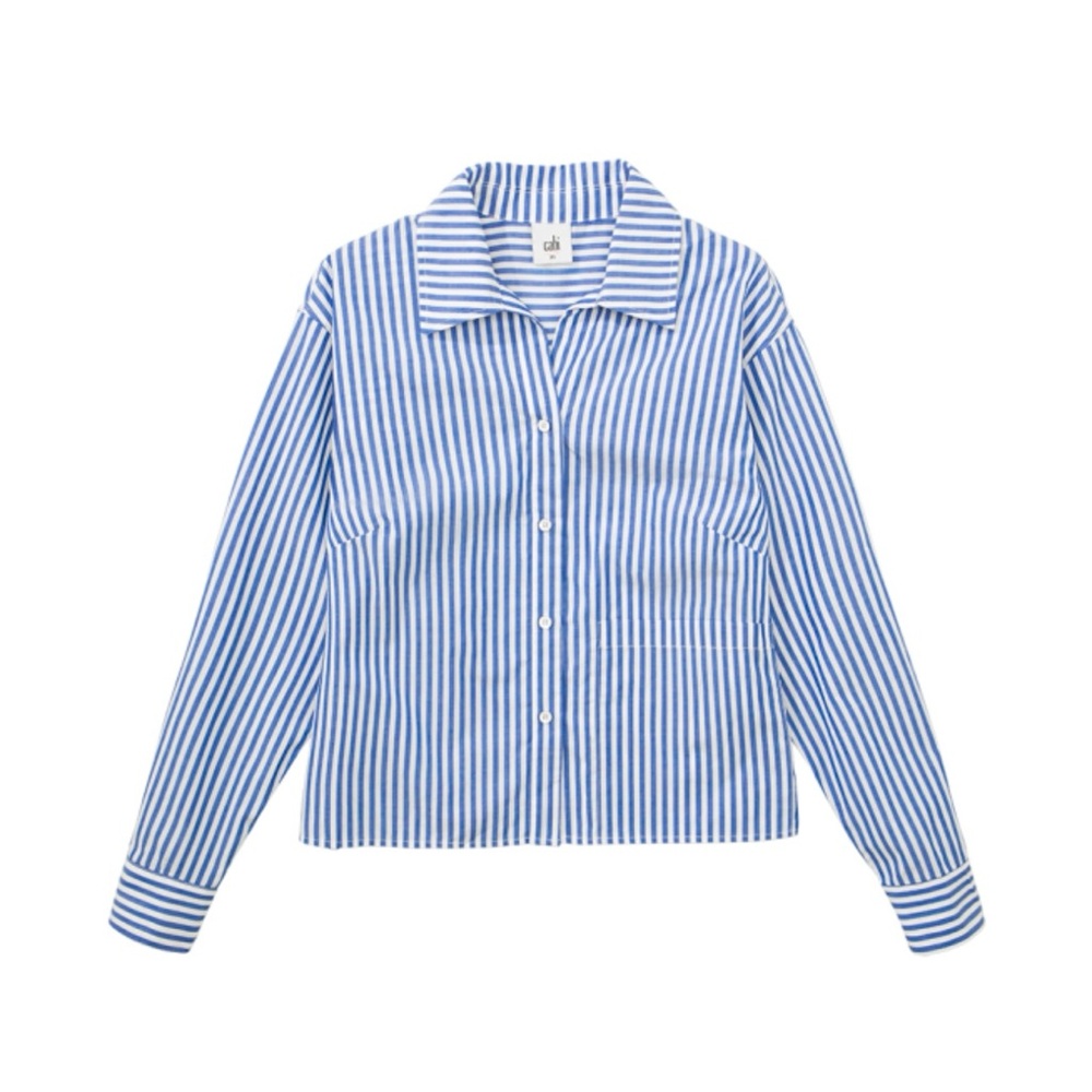 Cabi blue and white stripe button down